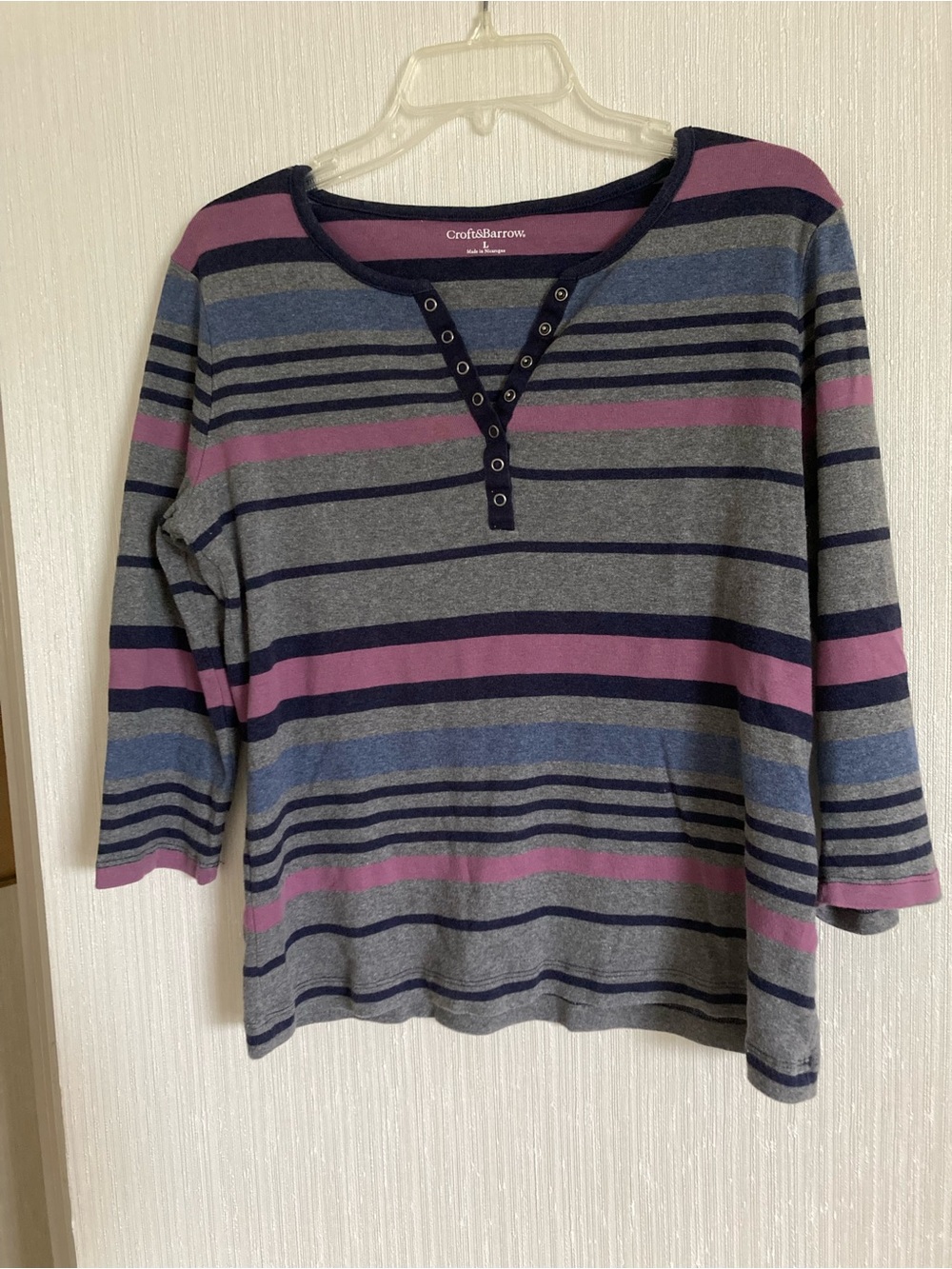 croft & barrow 3/4 sleeve top